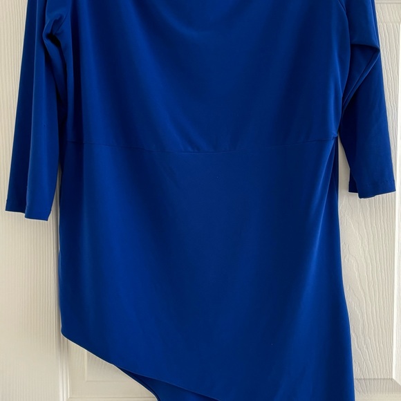 SCAPA Lauren Perre Assymetrical Blue Blouse, Fits Medium-Large - Picture 3 of 7
